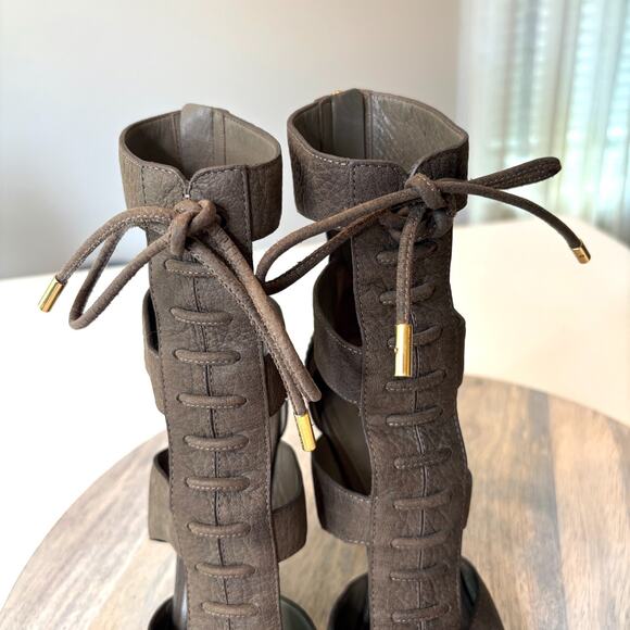 Authentic Louis Vuitton Corfu Women's Leather Gladiator Lace Up Sandals US Sz 5 - Picture 7 of 15